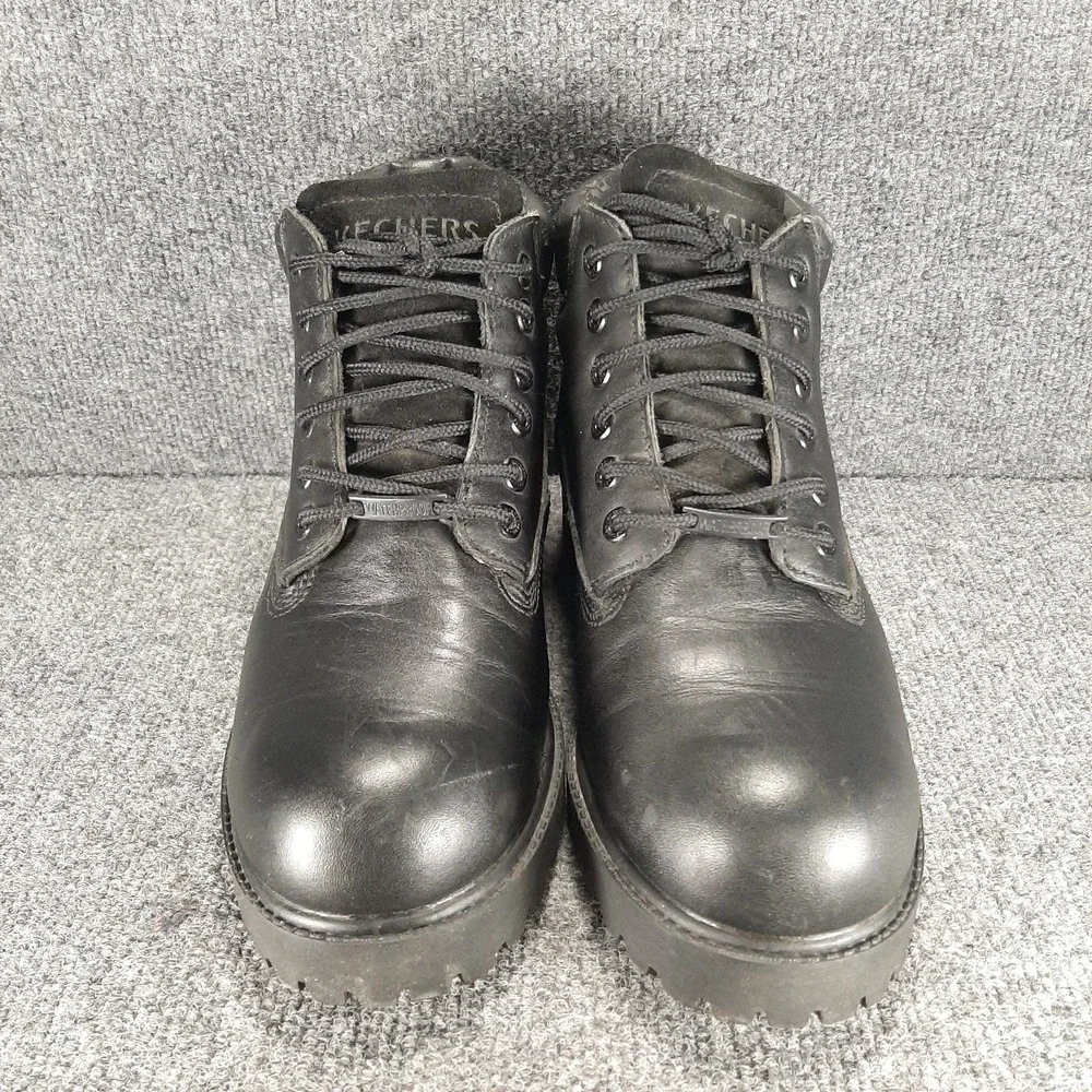 Skechers Waterproof Leather Work Boots Men's 10.5 EU 44 SN 4243 Black
